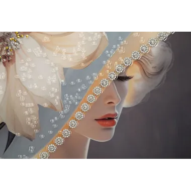 MALOWANY OBRAZ NA PŁÓTNIE Lakierowany WIEN HAT -A- W RAMIE 62x4x92 cm